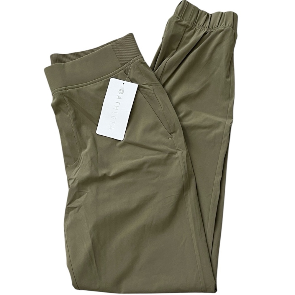 Athleta Brooklyn Jogger Pants Green Athleisure Active Workout NWT Womens 6 T‎